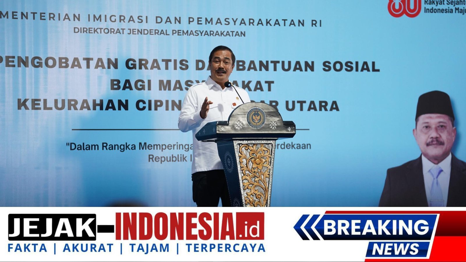 Kemenimipas Gelar Pengobatan Gratis dan Bansos untuk 5.000 Warga Cipinang Besar Utara
