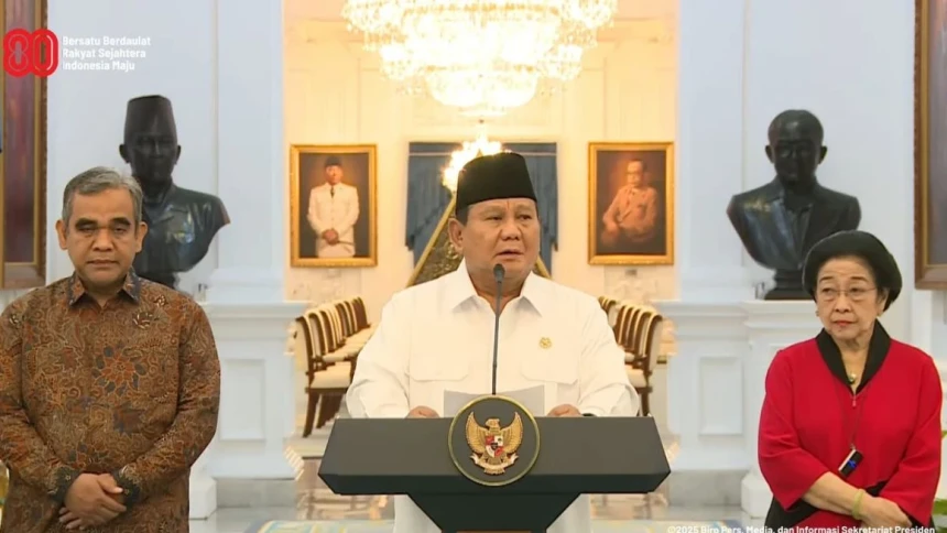 Presiden RI Prabowo Subianto Minta Kepada Masyarakat Indonesia Tetap Jaga Persatuan