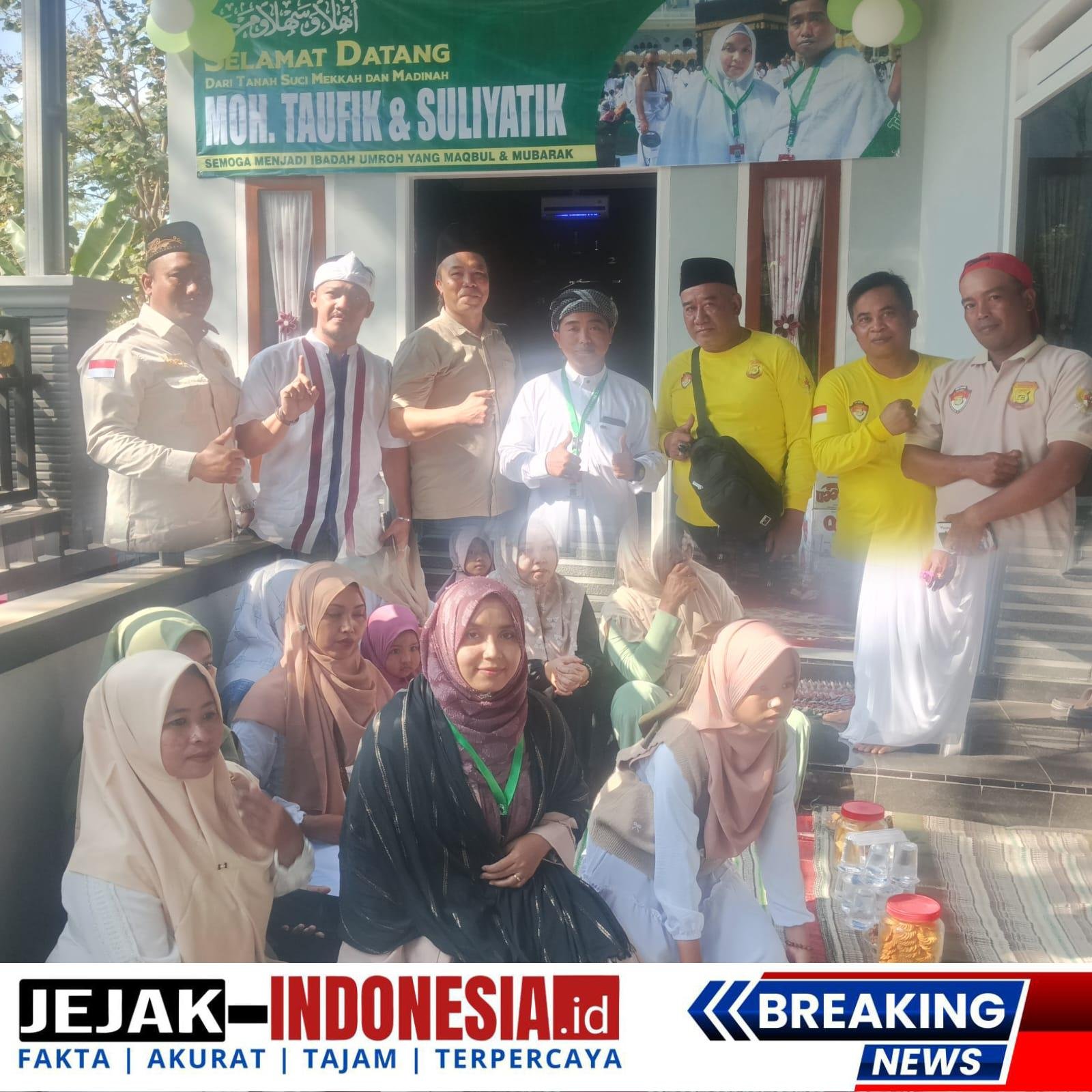 Moh. Taufik, Anggota DPC Fast Respon Banyuwangi, Pulang Umrah Disambut Meriah Warga Kalipuro