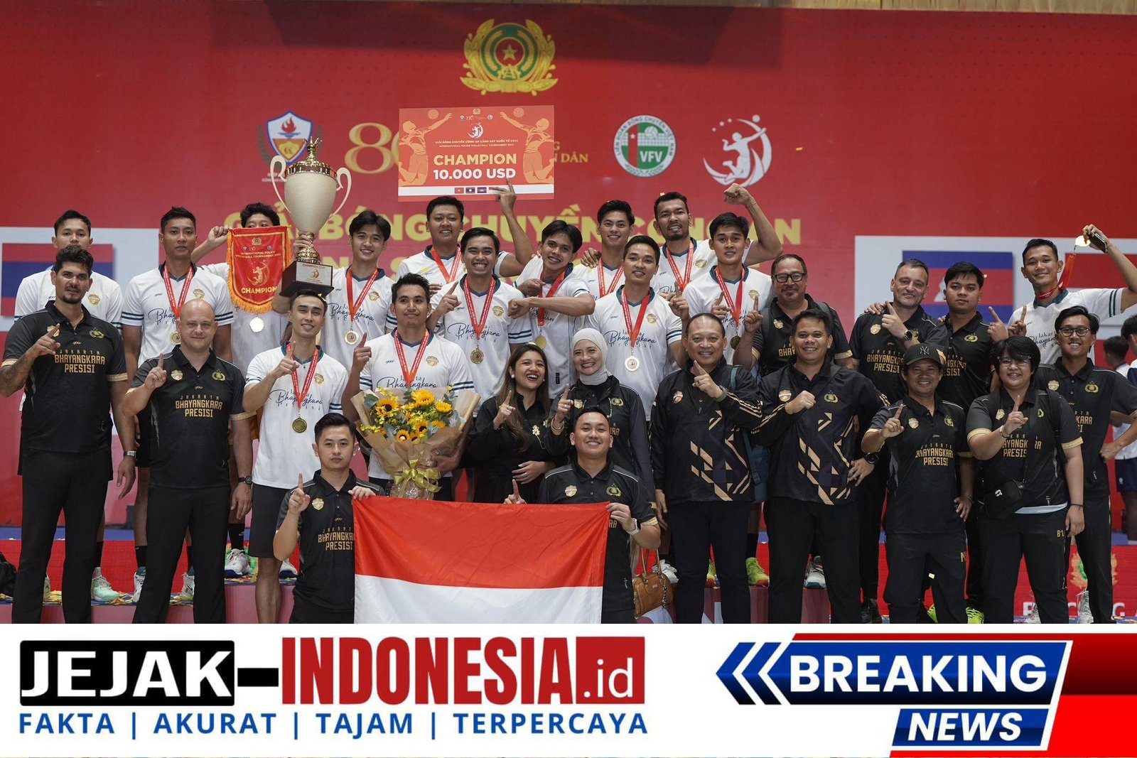 Jakarta Bhayangkara Presisi Juara Turnamen Voli Internasional di Vietnam