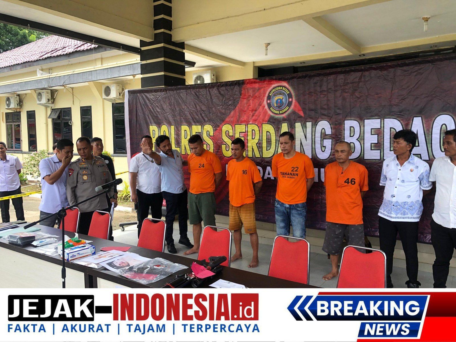 Polres Sergai Ungkap Sindikat Kekerasan, Senjata Ilegal, dan Narkotika