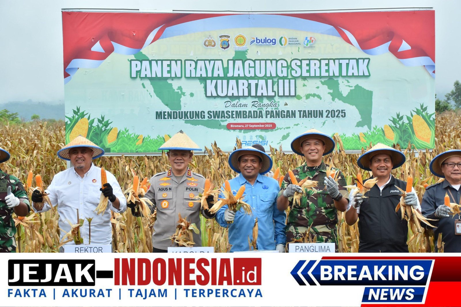 Dukung Ketahanan Pangan, Polda Sulteng Panen 1.601 Ton Jagung Kuartal III Tahun 2025