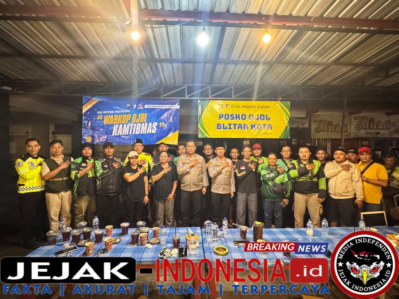 Polres Blitar Kota Gelar Sahur Bersama Komunitas Ojol