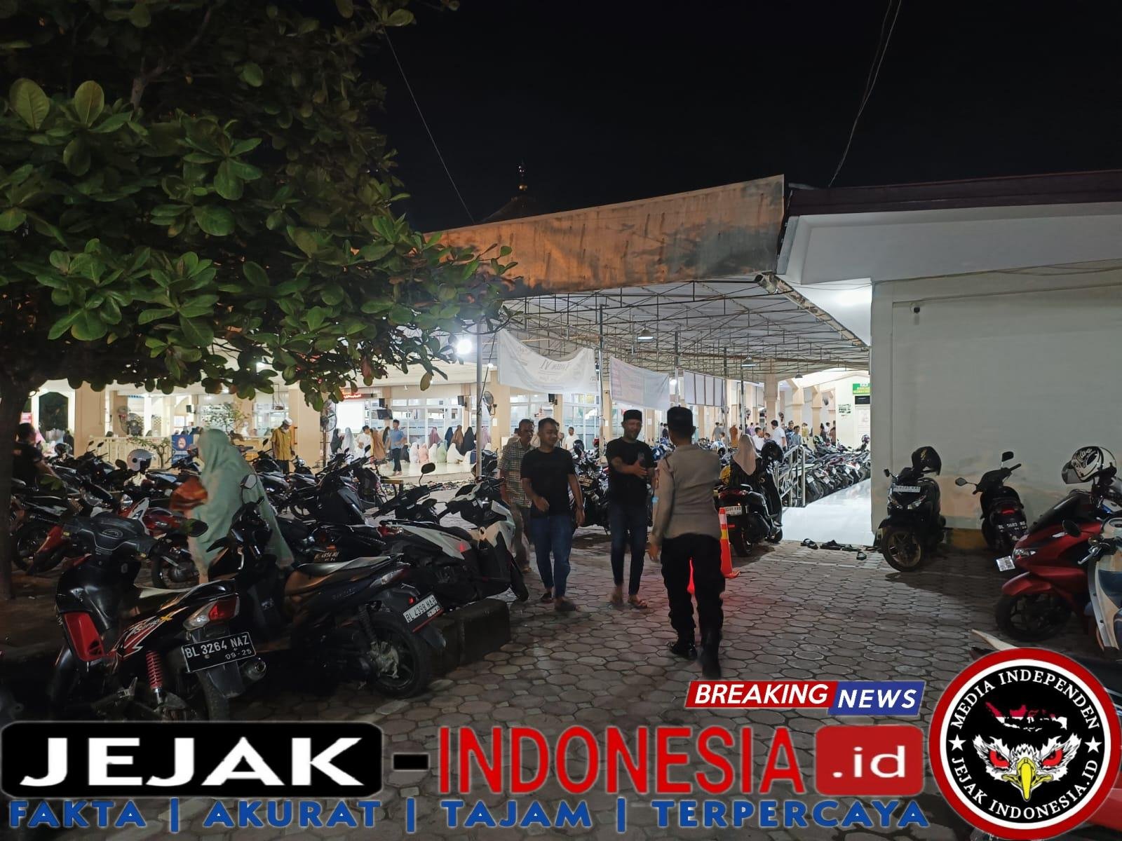 Jaga Kekhusyukan Tarawih, Polsek Banda Sakti Amankan Masjid di Malam Ramadan