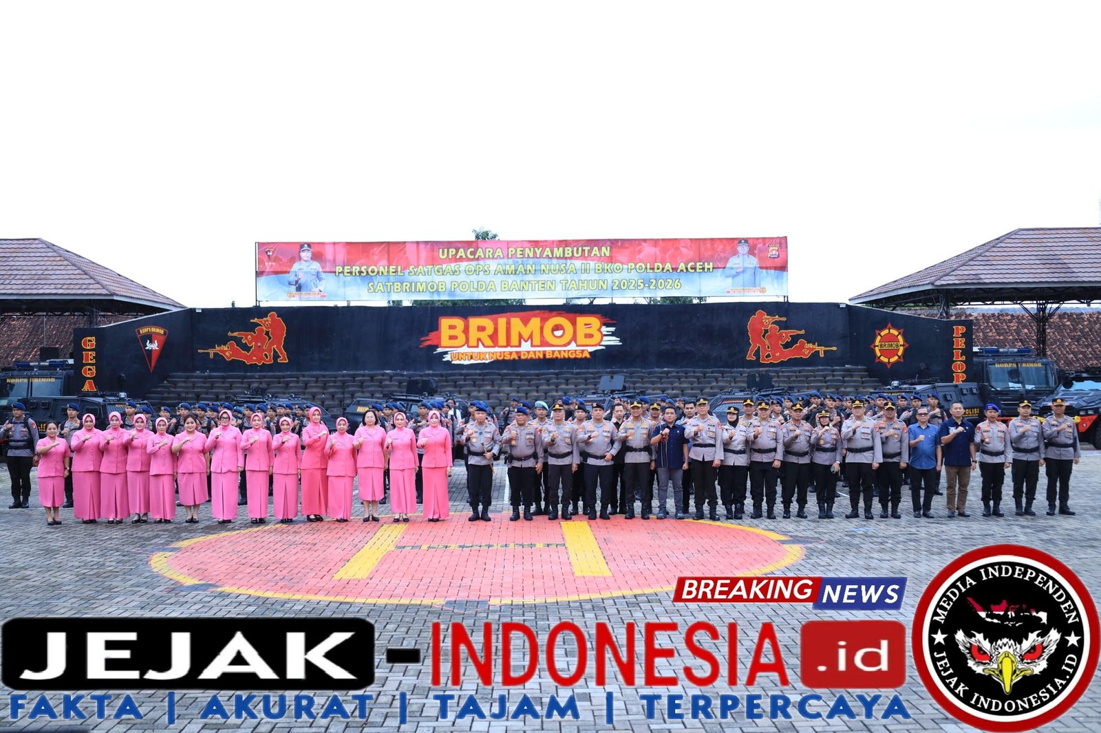 Kapolda Banten Sambut Kepulangan 100 Personel Satbrimob Usai Tugas Kemanusiaan Operasi Aman Nusa II