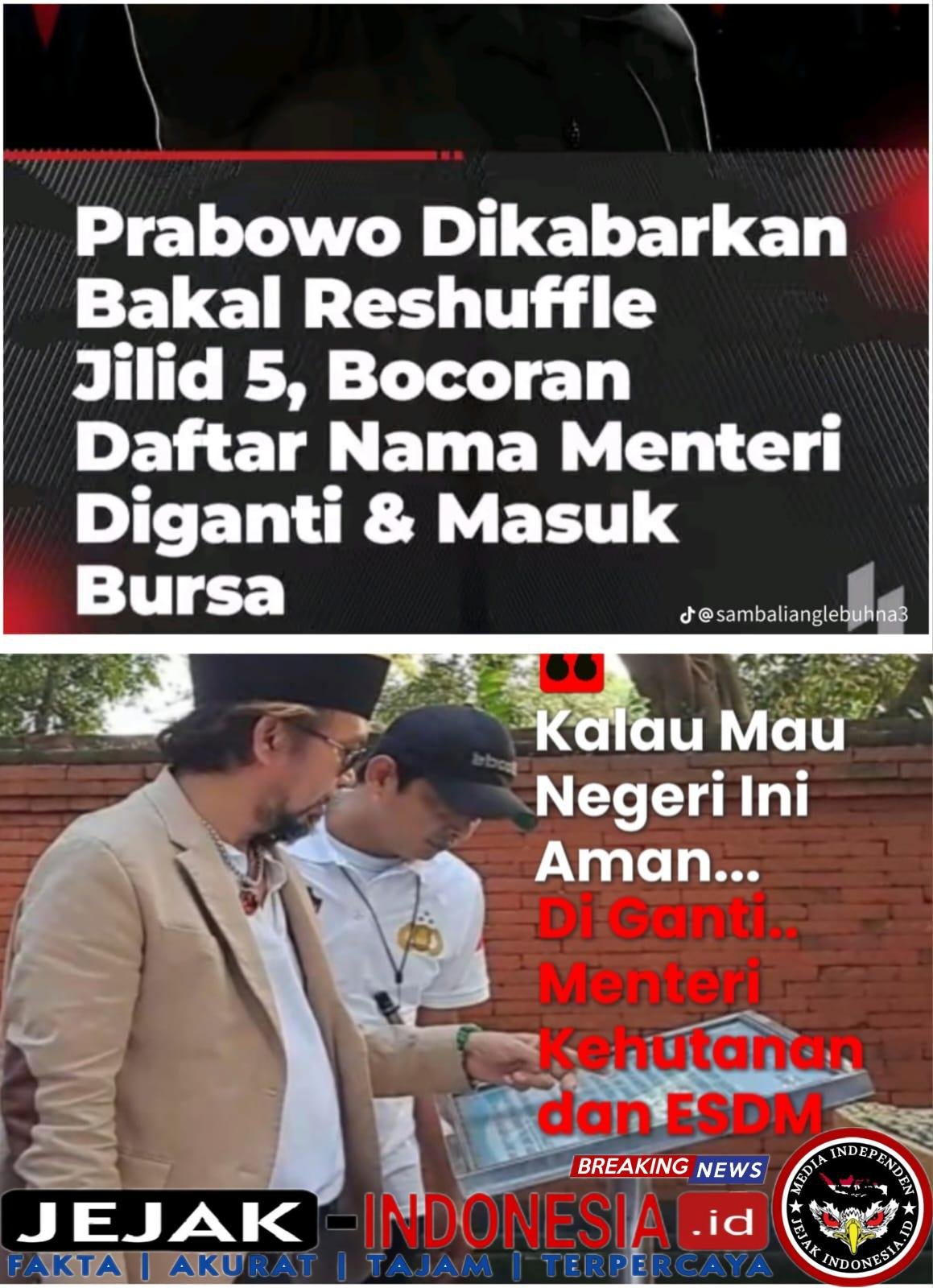 Desak Reshuffle Jilid V, Agus Flores Soroti Menteri Kehutanan dan ESDM Terkait Maraknya Tambang Ilegal