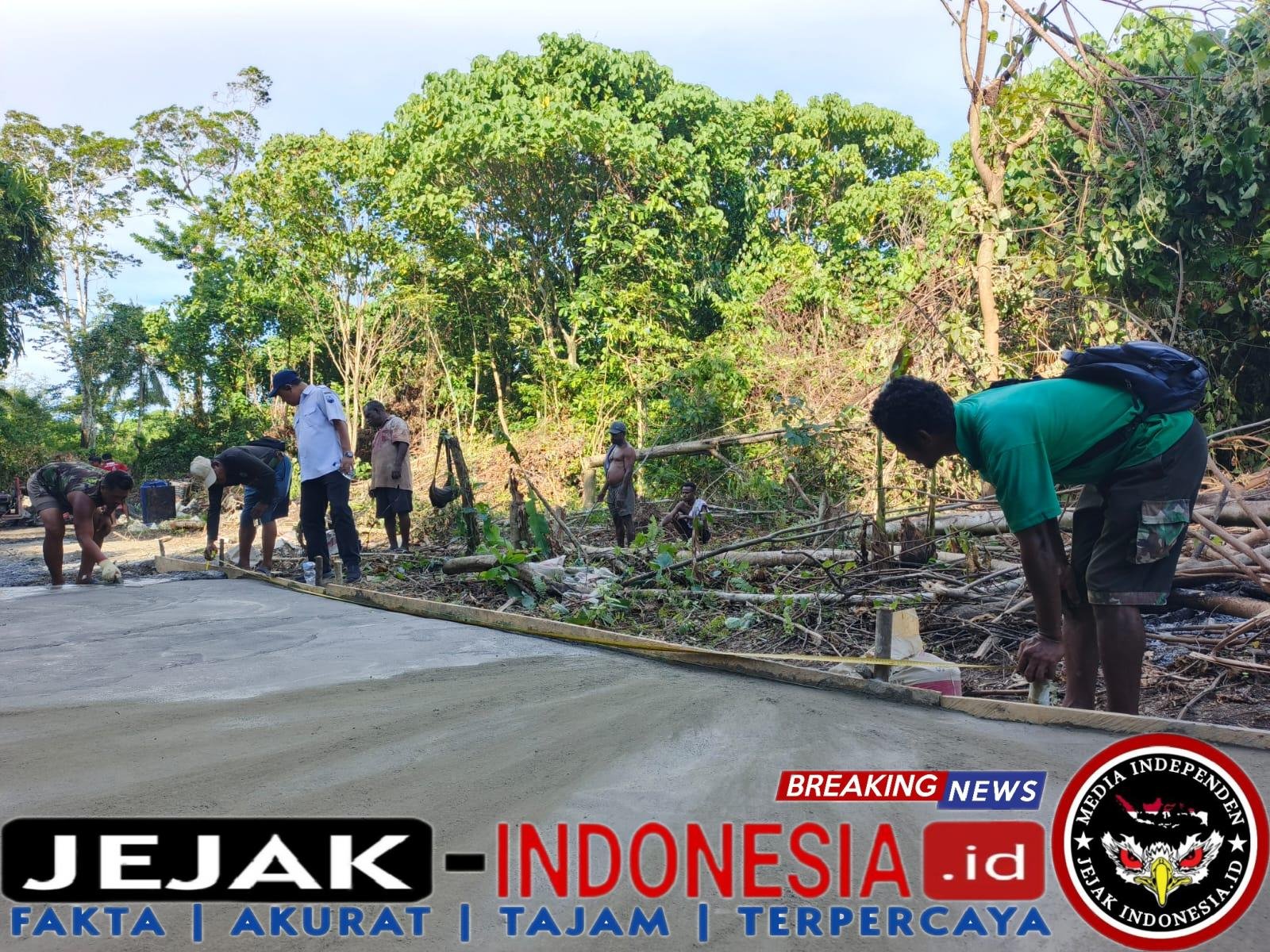 Progres Pengecoran Jalan TMMD Ke-128 Capai 85 Persen