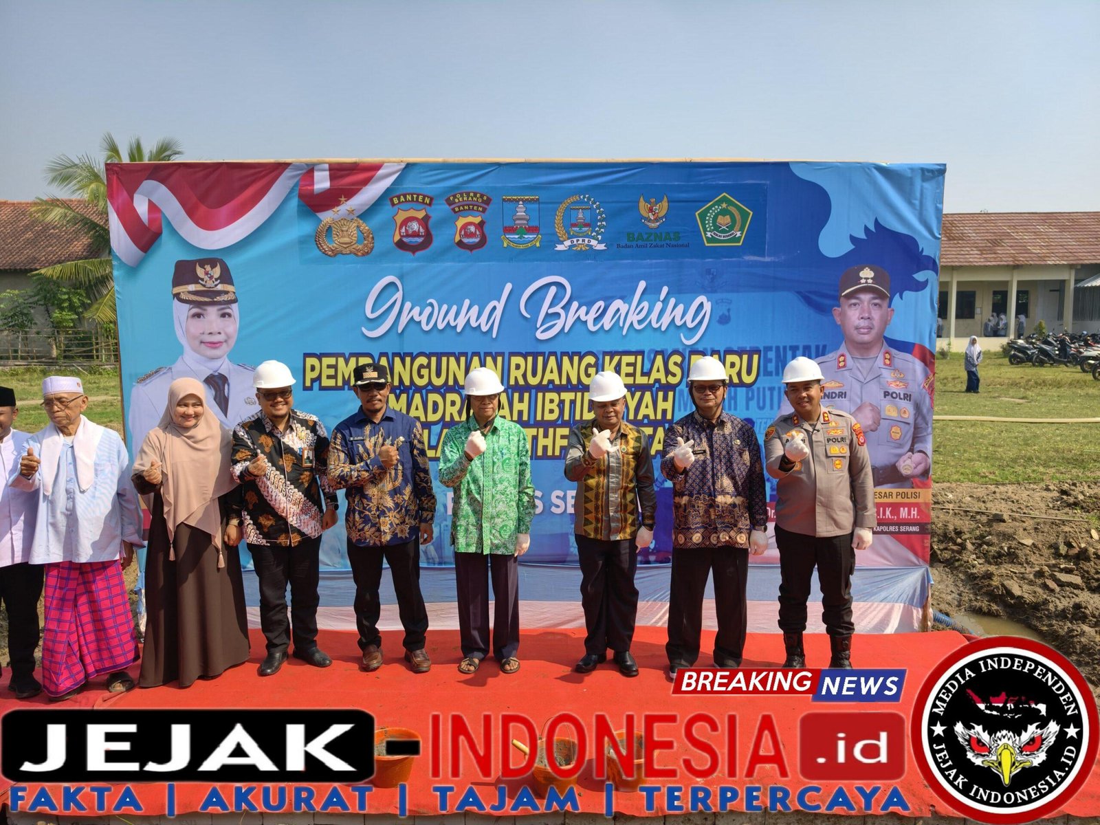 Polres Serang, Kemenag dan Pemkab Serang Bangun Ruang Kelas Baru di Ponpes Carenang