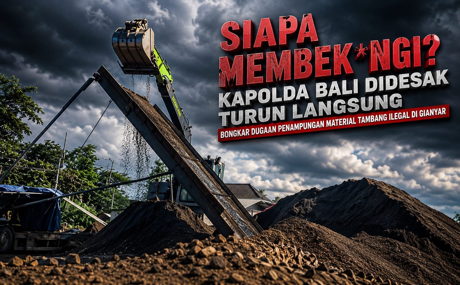 Siapa Membekingi? Kapolda Bali Didesak Turun Langsung Bongkar Dugaan Penampungan Material Tambang Ilegal di Gianyar