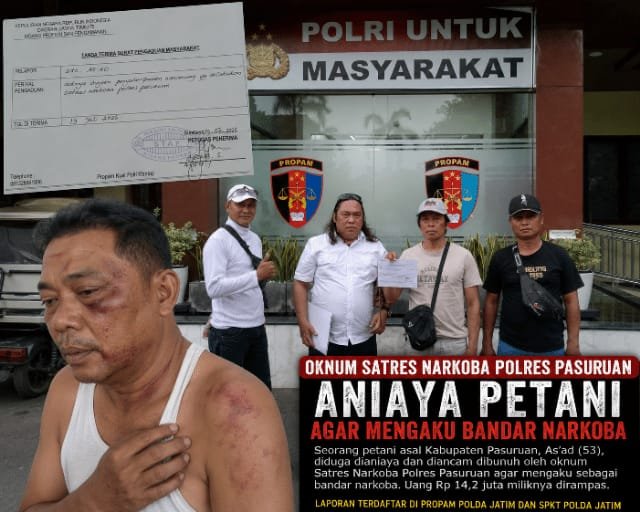 Diduga Dianiaya Oknum Satres Narkoba Polres Pasuruan, Petani Mengaku Dipaksa Jadi Bandar Sabu dan Kehilangan Uang Rp14,2 Juta